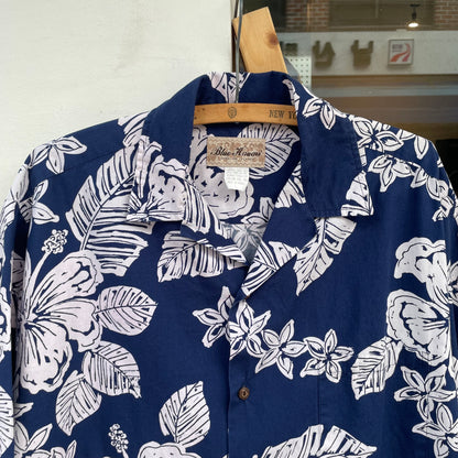 Floral Aloha Shirt Navy