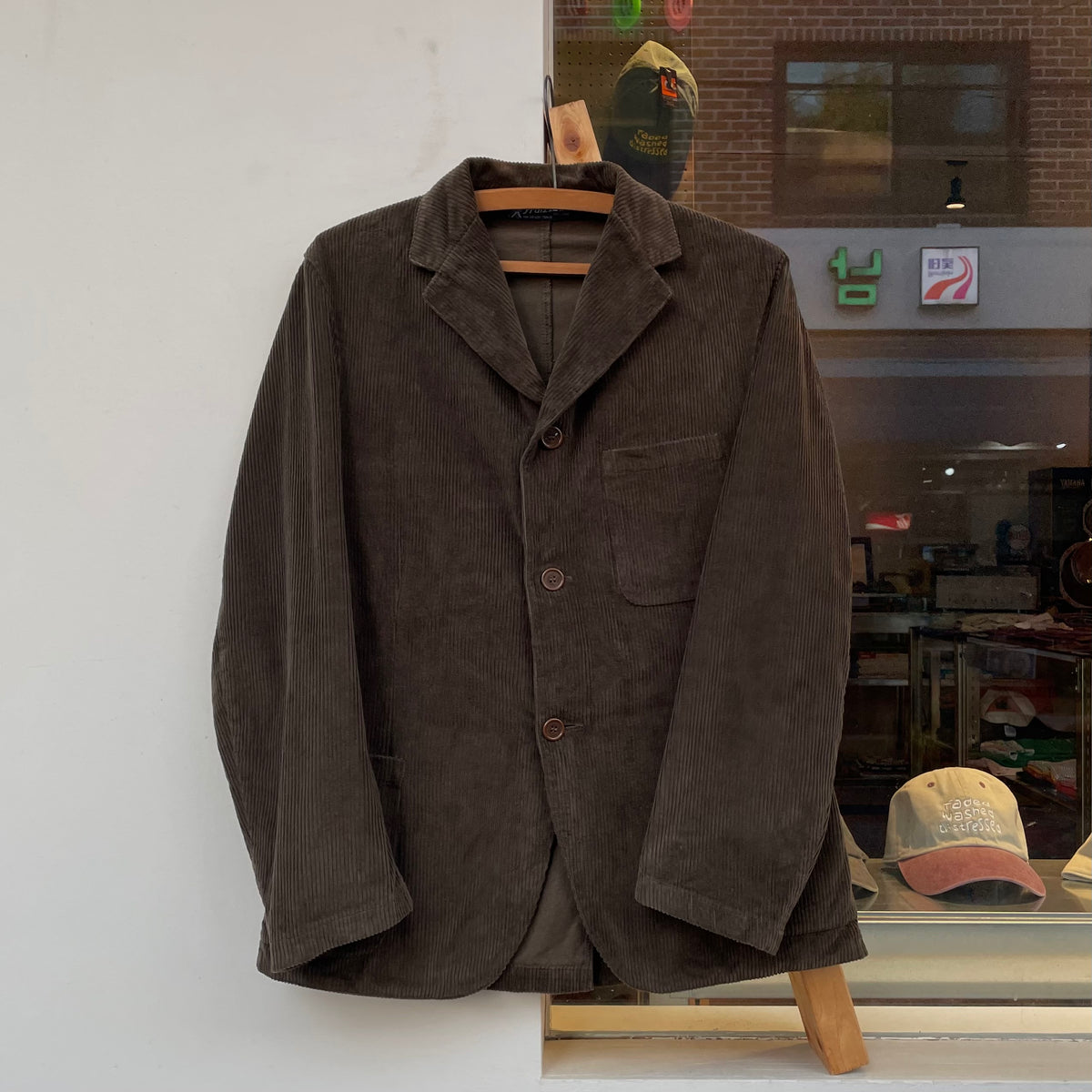 Corduroy Tailored Jacket Brown