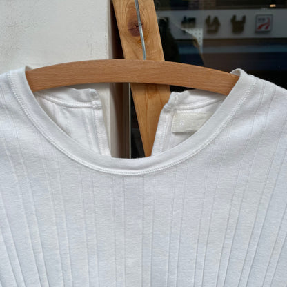 Rib Tuck Tank Top White