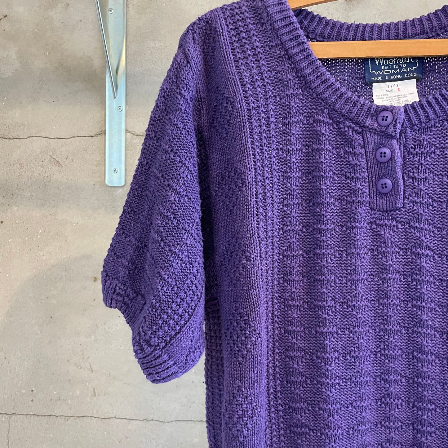 Ramie/Cotton Knit Sweater Purple