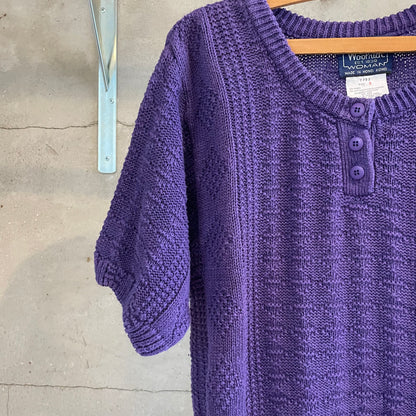 Ramie/Cotton Knit Sweater Purple