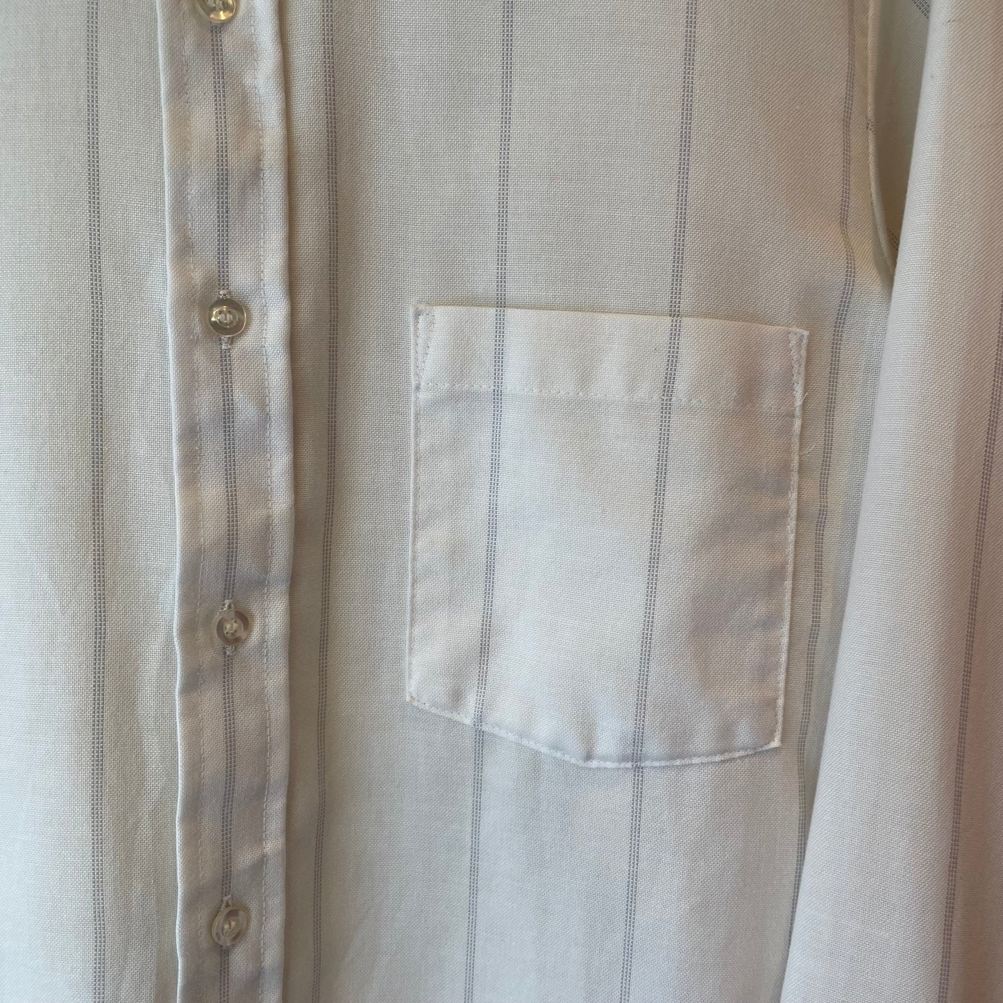 Button Down Stripe Shirt White