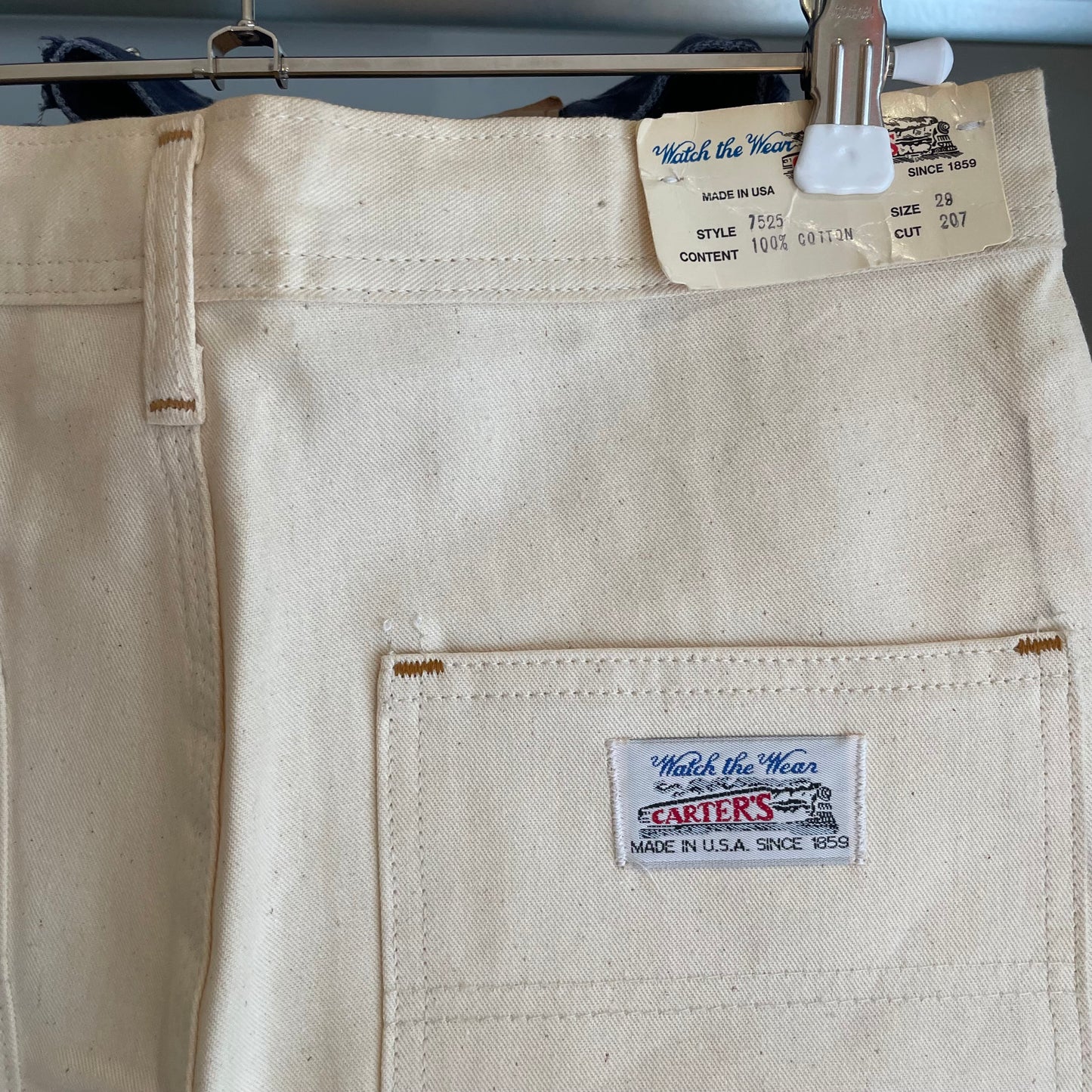 Painter Shorts White Cotton Deadstock