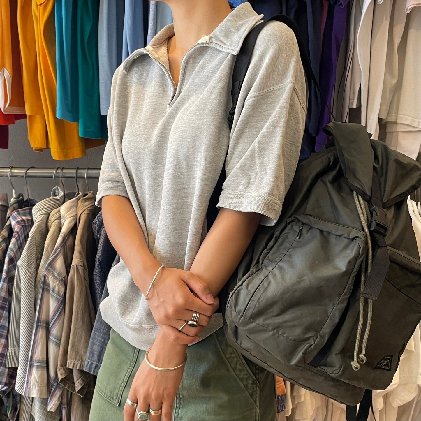 Half-Zip Sweatshirt Gray