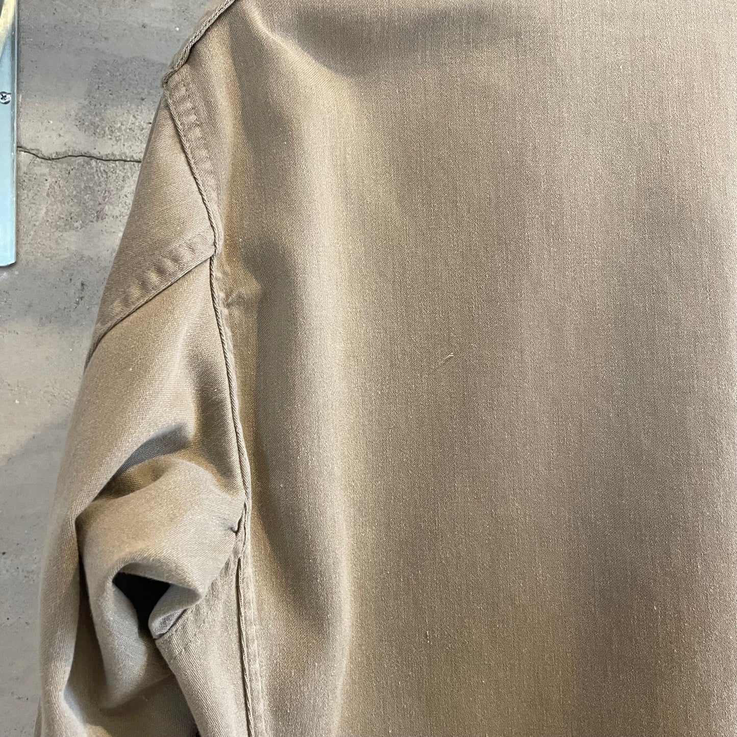 Bleached Zip Pocket Field Jacket Beige