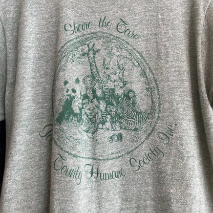 Share the Care Ringer T-Shirt Green