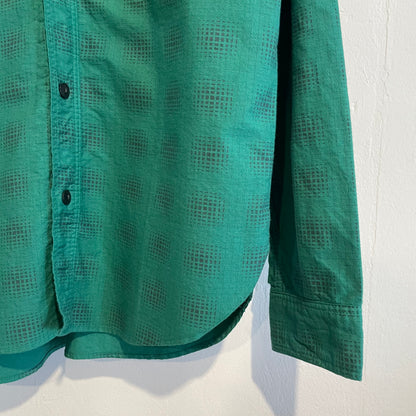 Ombre Check Cotton Shirt Green