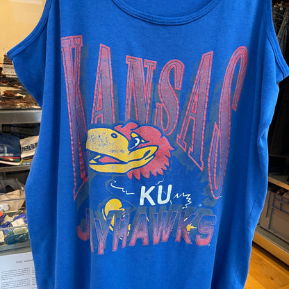 University of Kansas Jayhawks KU Mascot Faded Tank Top