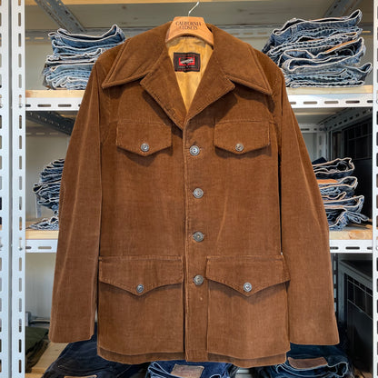 Corduroy Belt Coat Brown