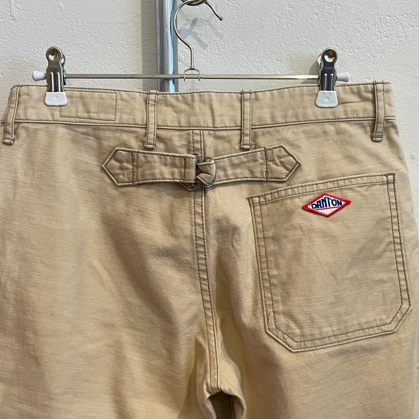 Casual Shorts Khaki Cotton Back Cinch