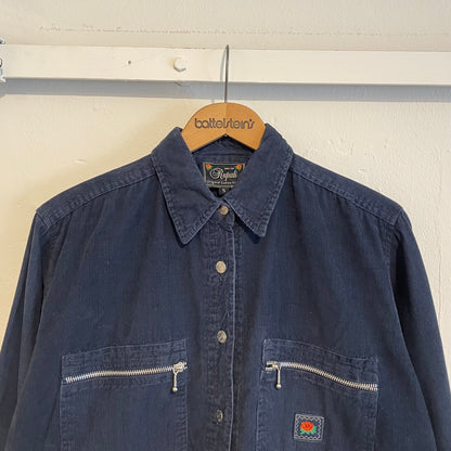 Courduroy Zip Pocket Shirt Navy