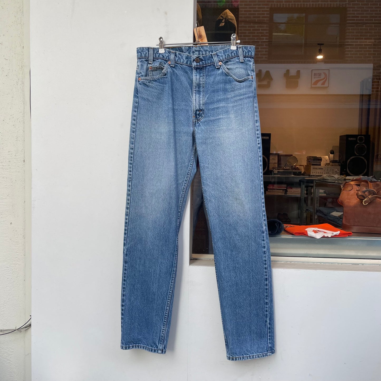 505 Orange Tab Jeans Straight Blue