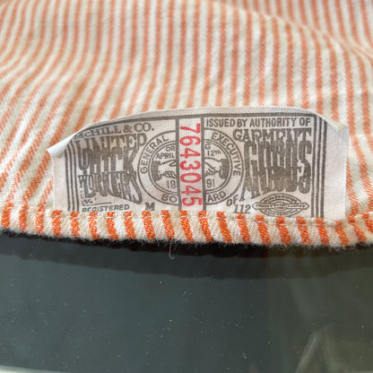 Striped Shirt Orange White Short Sleeve