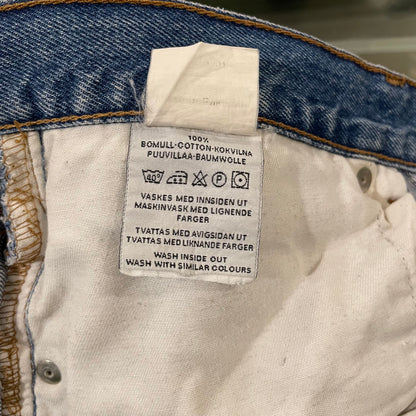 Ring Spun Jeans Mid Wash Blue Cut Off Ideal Zip