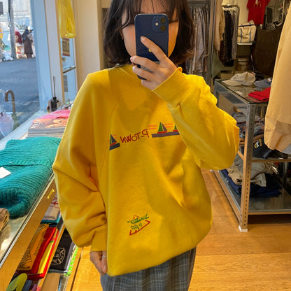 P-TOWN Printed Sweatshirt Yellow