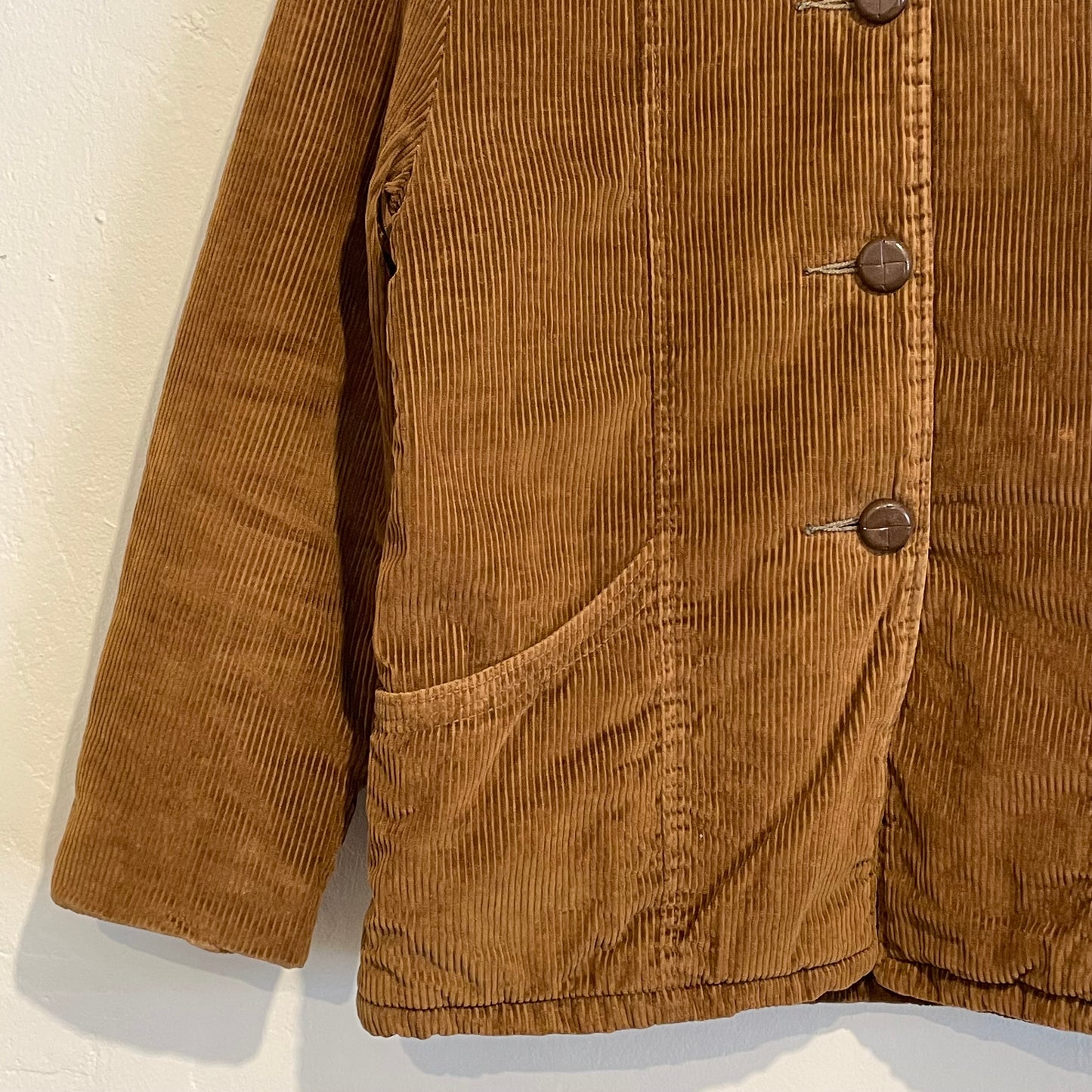 Quilted Liner Corduroy Coat Brown