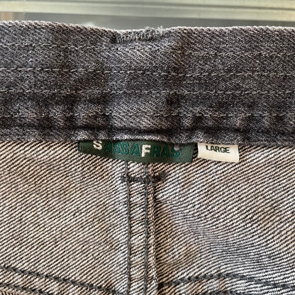 Patchwork Denim Pants Black