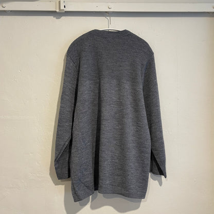 Crew Neck Cardigan Grey