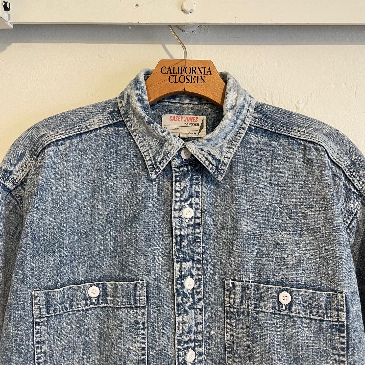 Vintage Denim Shirt Faded Blue