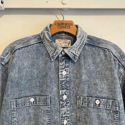 Vintage Denim Shirt Faded Blue