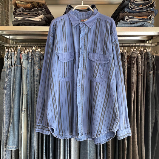 Stripe Shirt Blue Cotton