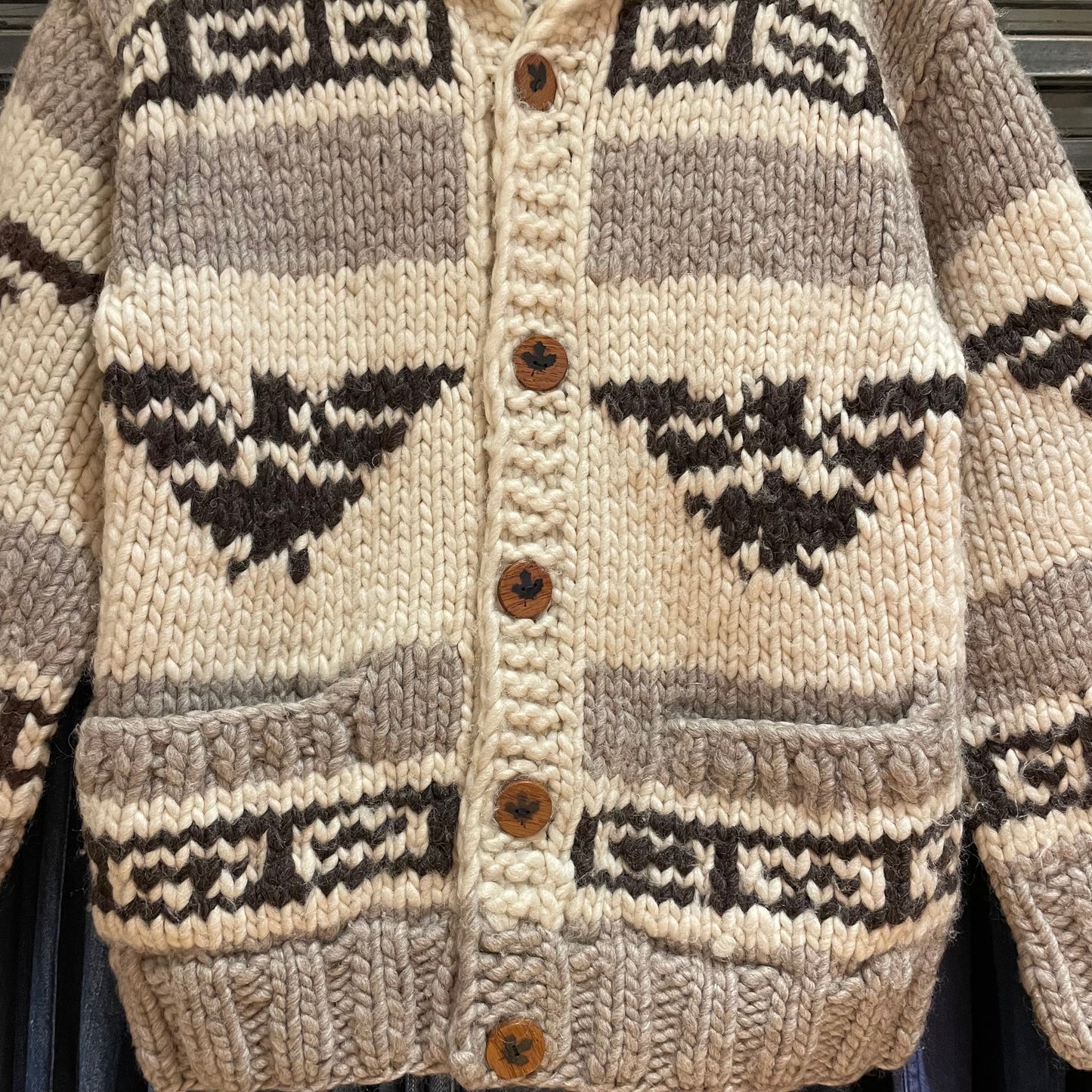 Eagle Cowichan Shawl Collar Cardigan