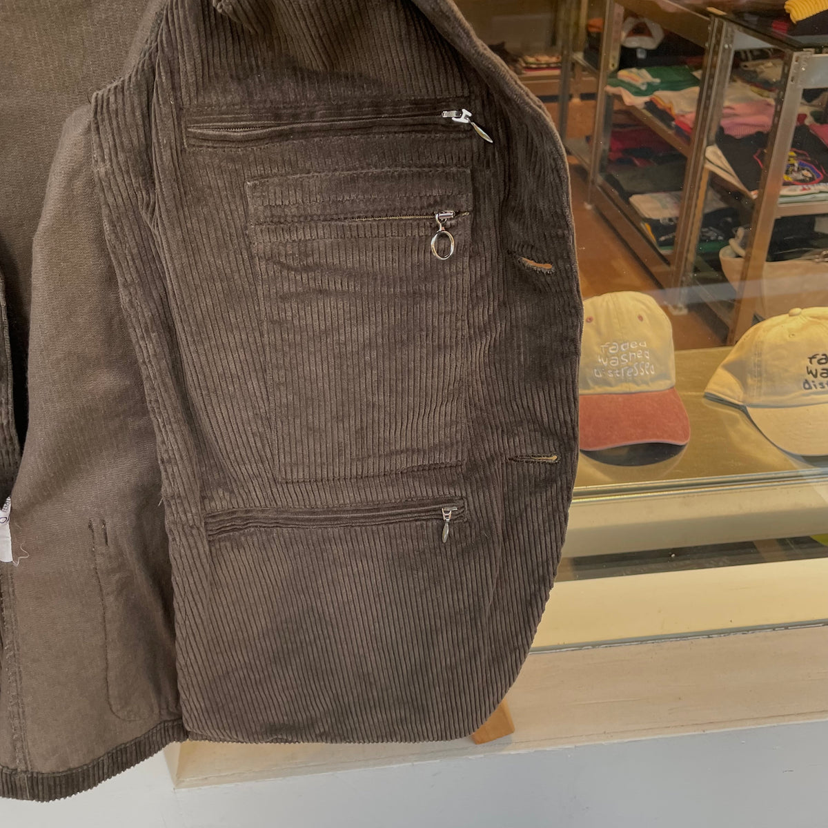 Corduroy Tailored Jacket Brown