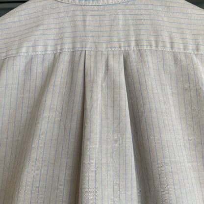 Stripe Button-Down Shirt Gray