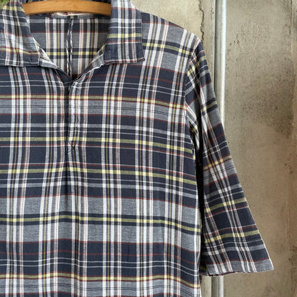Check Shirt Three Quarter Sleeve