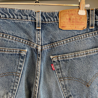 Paint-Stained 550 Relaxed Fit Jeans Blue