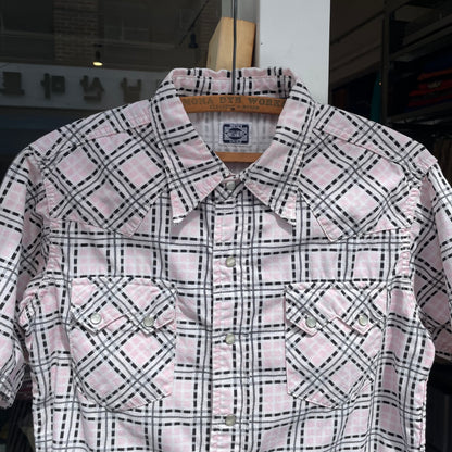 Short Sleeve Check Shirt Pink