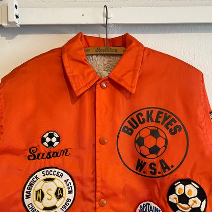 Britains Girl Fleece Lined Nylon Jacket Orange