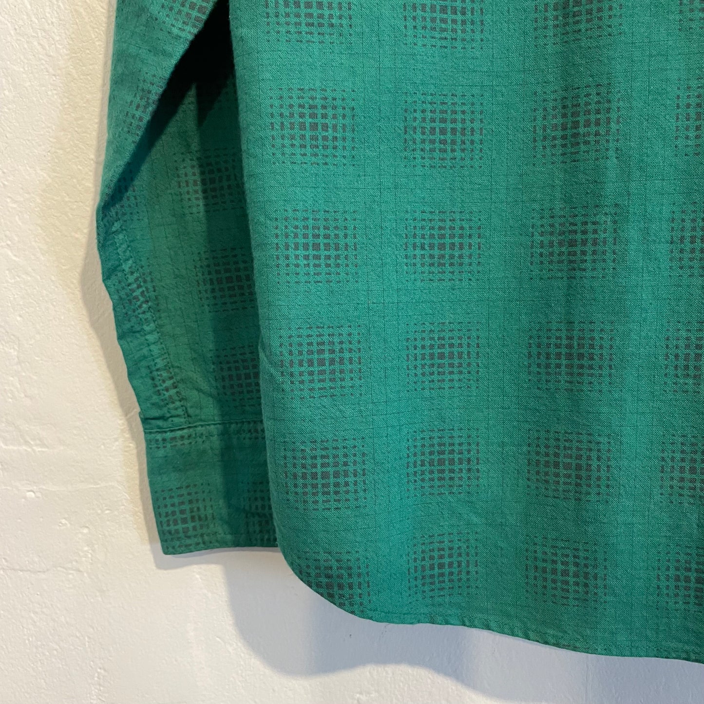 Ombre Check Cotton Shirt Green