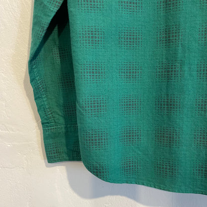 Ombre Check Cotton Shirt Green