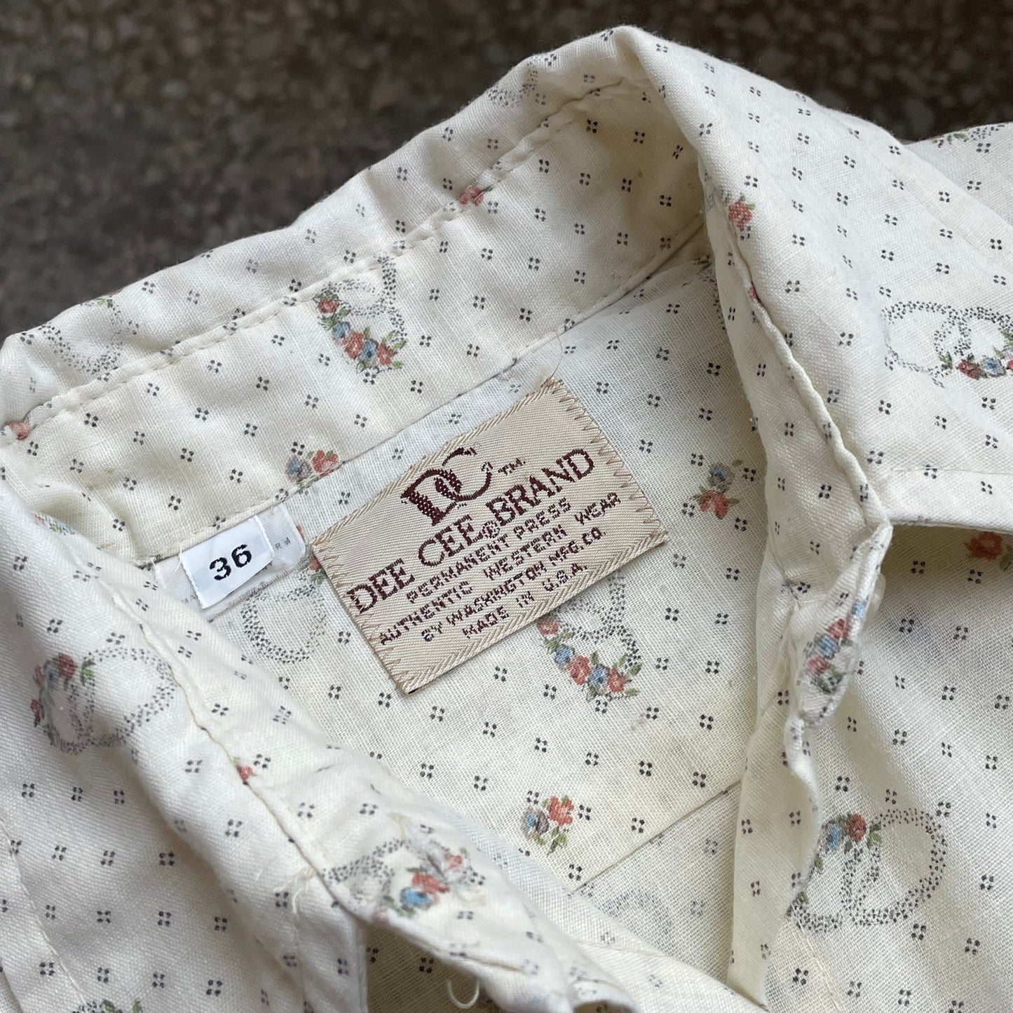 Floral Western Shirt White