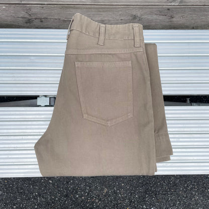 Tuck Chino Pants Straight Khaki