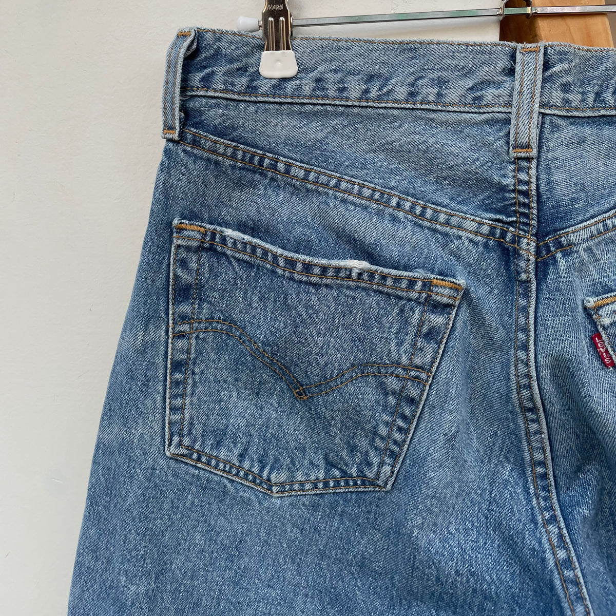 501 Faded Denim Shorts Blue
