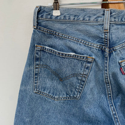 501 Faded Denim Shorts Blue