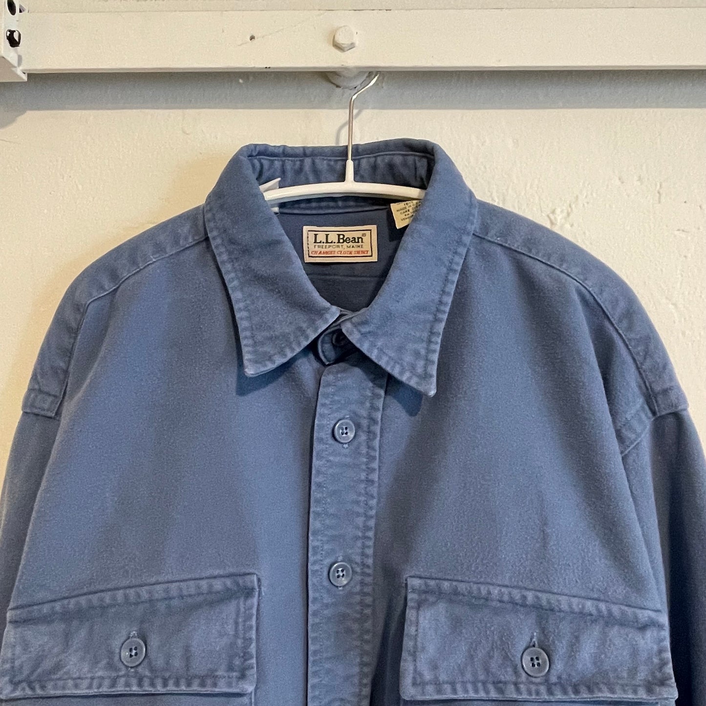 Chamois Cloth Shirt Bluegrey