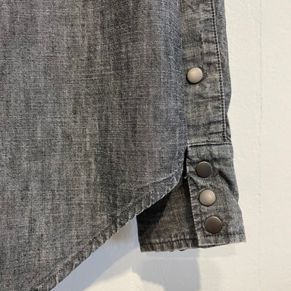 Black Denim Western Shirt Washed