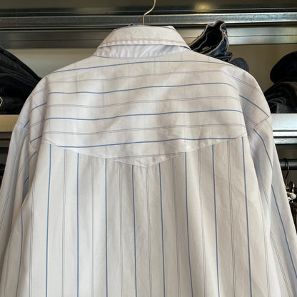 Striped Western Shirt White