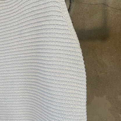Cable Knit Sleeveless Sweater Vest White