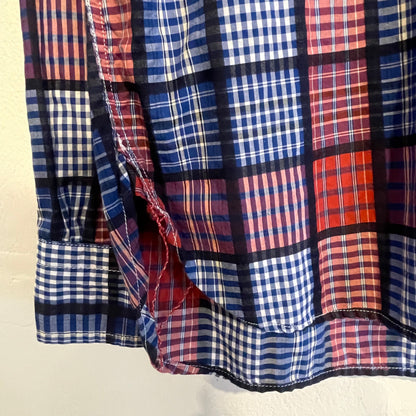 Plaid Button-Down Red Blue White Ivy League Shirt