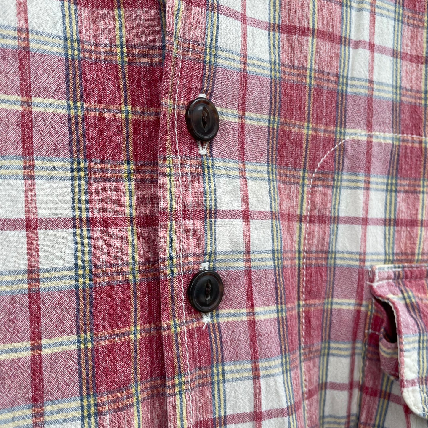 Check Short Sleeve Shirt Red