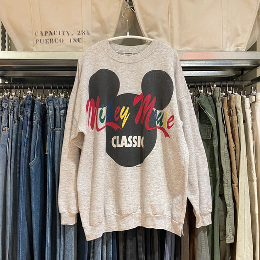 Mickey Mouse "Classic" Graphic Sweatshirt Gray