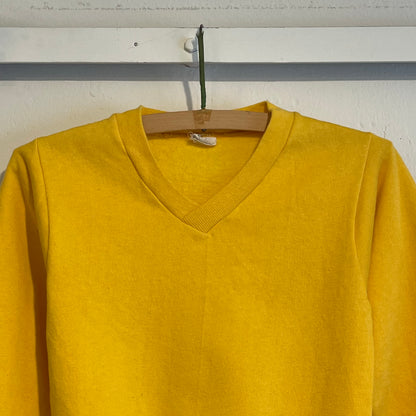 V-neck Sweatshirt Yellow