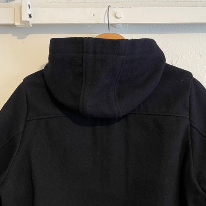 Melton Wool Hooded Jacket Black Waldes Zip