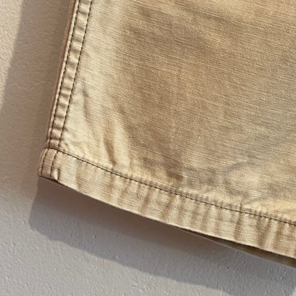 Casual Shorts Khaki Cotton Back Cinch