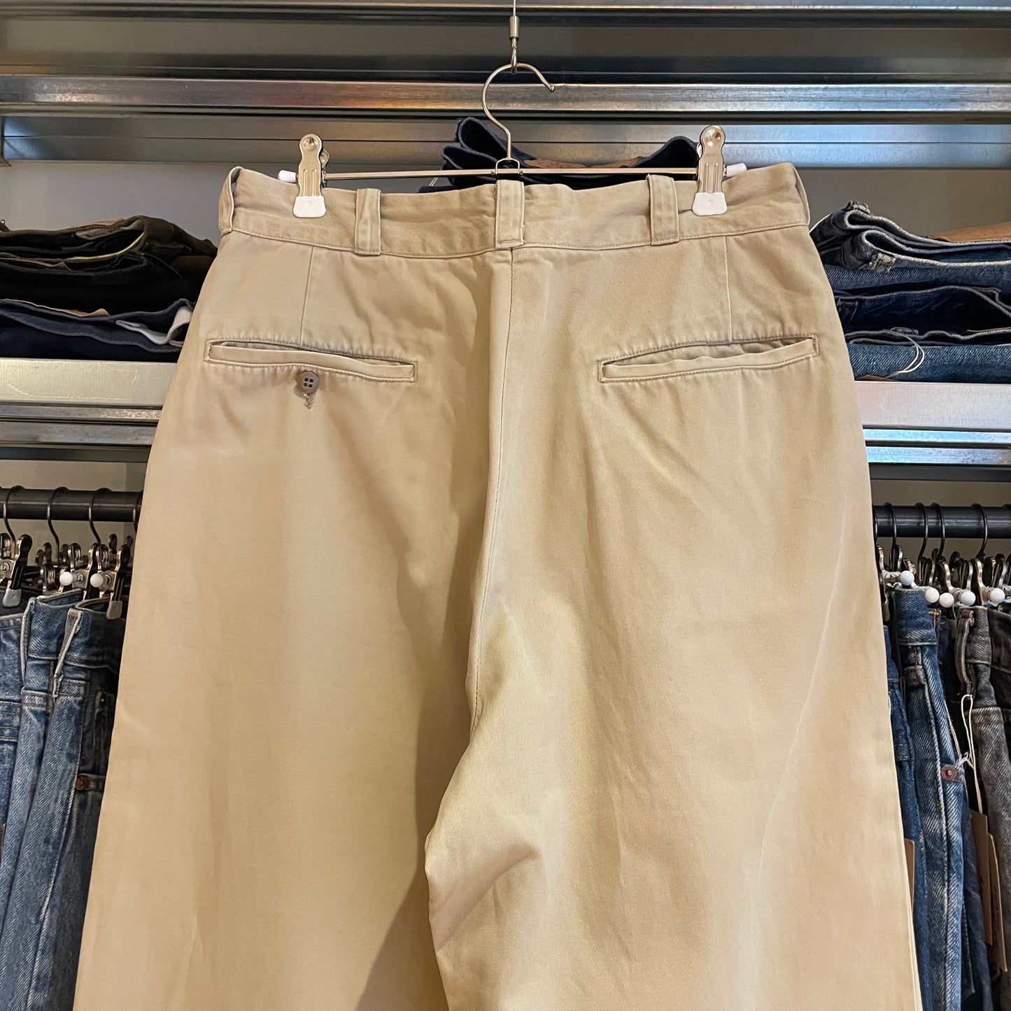 Military Chino Pants Distressed Scovill Zip