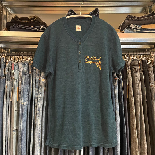 Blue Henley Short Sleeve Shirt